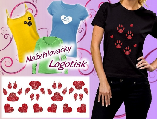 Nažehlovačka sada Glitter tlapičky pejsek