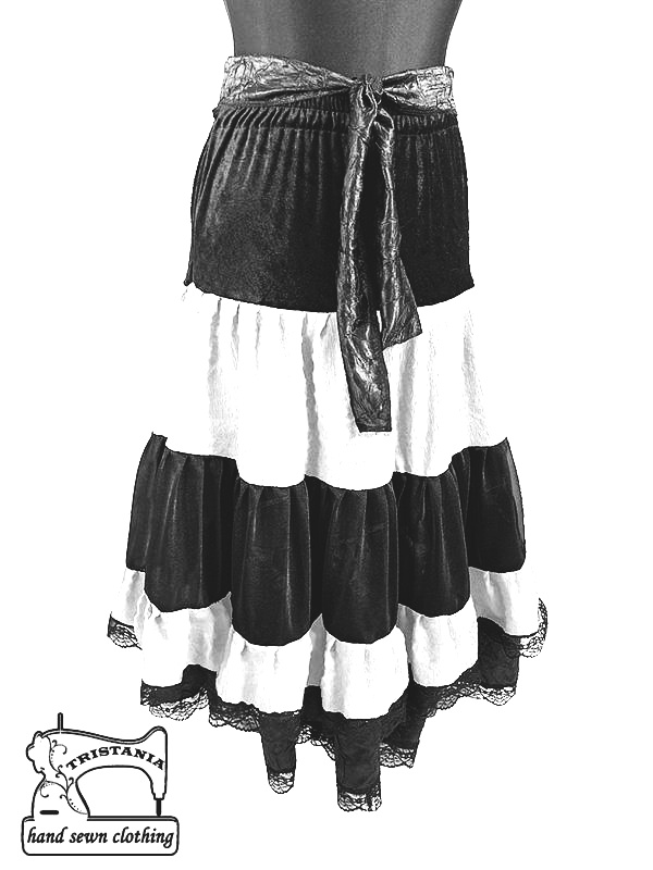  Dámská sametová dlouhá sukně 0340