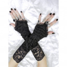 Společenské dámské bezprsté rukavice černé 0150