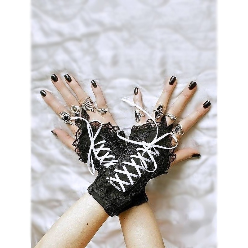 Gotické a burleskní korzetové rukavice 0560