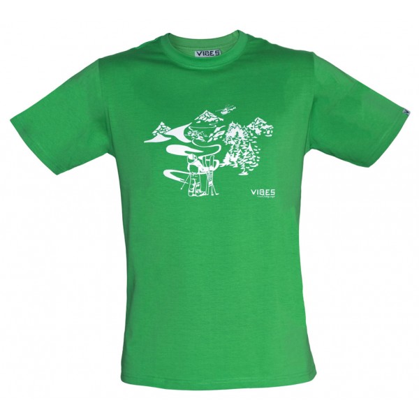 Originální zelené pánské triko, česká značka Vibes - M, L, XL, XXL