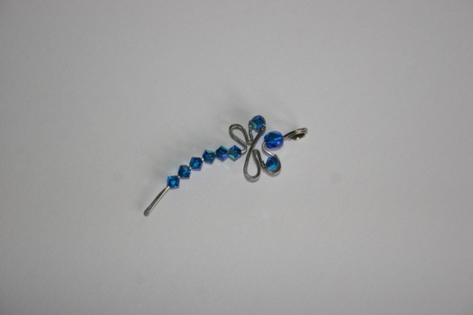 Přívěšek modrá Vážka - chirurgická ocel Swarovski