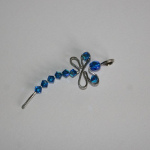 Přívěšek modrá Vážka - chirurgická ocel Swarovski