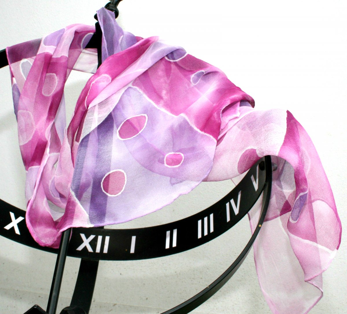 Šifonová šála: Puntíky růžové