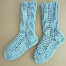 Ručně pletené ponožky s vlnou vel. 44-45