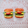 Hamburgery, fimo náušnice, vtipné, pecky