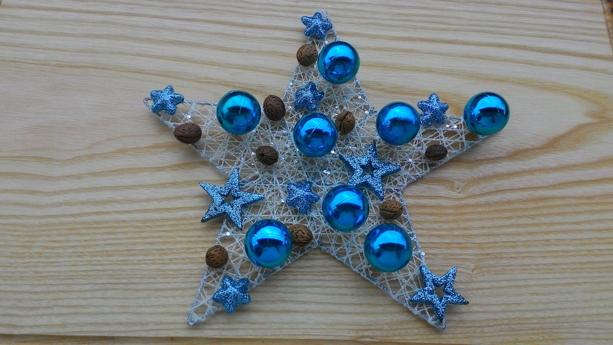 Hvězda bílá s tyrkysem (875/14)