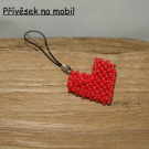 Přívěsek na mobil Red Heart