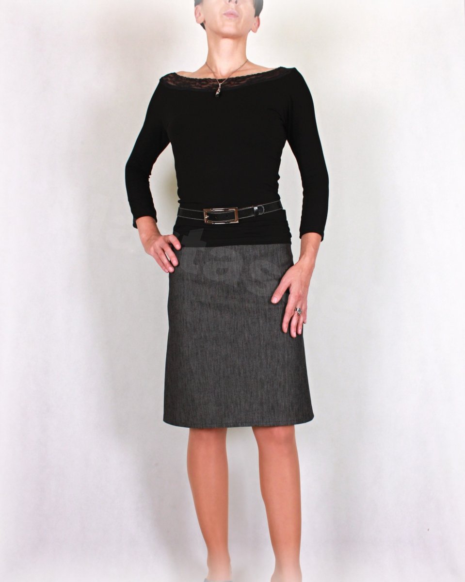 Sukně riflovina šedý melír vz.300