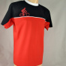 Černo-červené tričko s bílým nebo červeným cyklistou