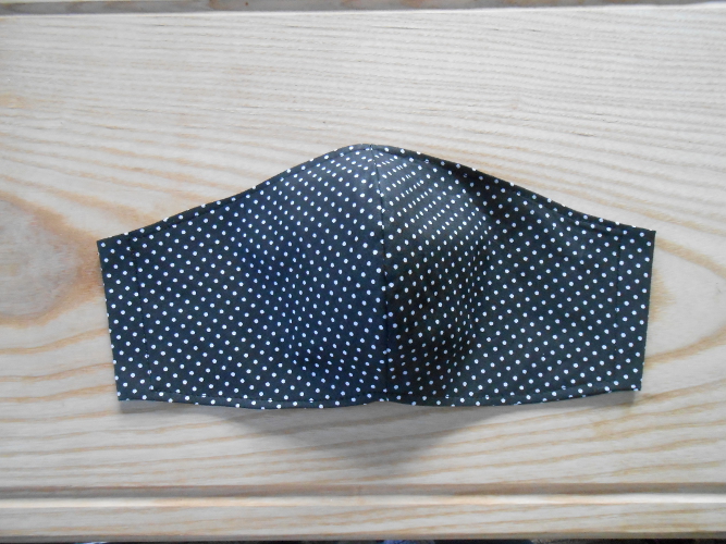 Rouška černá s bílými tečkami (167/20)