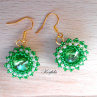 Náušnice obšité - lesněnky swarovski rivoli (88/16)