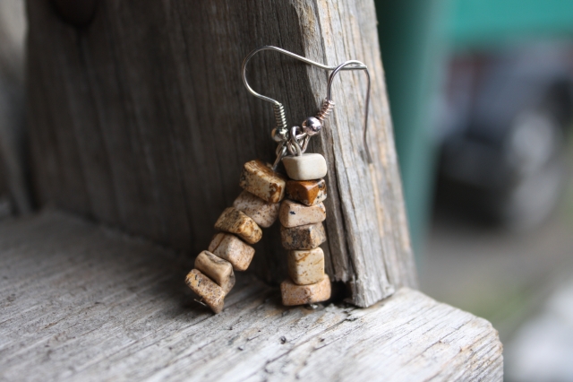 Náušnice z jaspisu kalahari