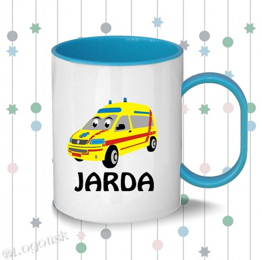 Plastový hrníček pro děti Sanitka se jménem