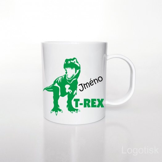 Plastový hrníček pro děti T-REX se jménem