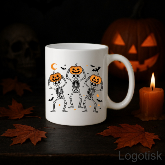 Hrnek s vtipným potiskem tančící KOSTLIVCI