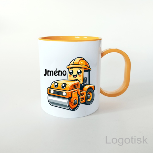 Plastový hrníček pro děti potisk VÁLEC se jménem