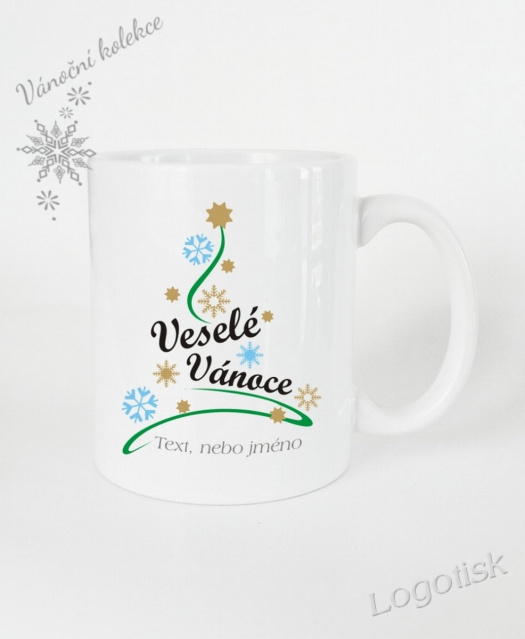 Hrnek Vánoční stromeček Veselé Vánoce