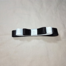 Černobílá mašle - spona do vlasů