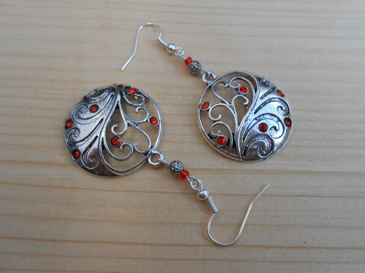 Náušnice kolečka s kamínky (431/15)