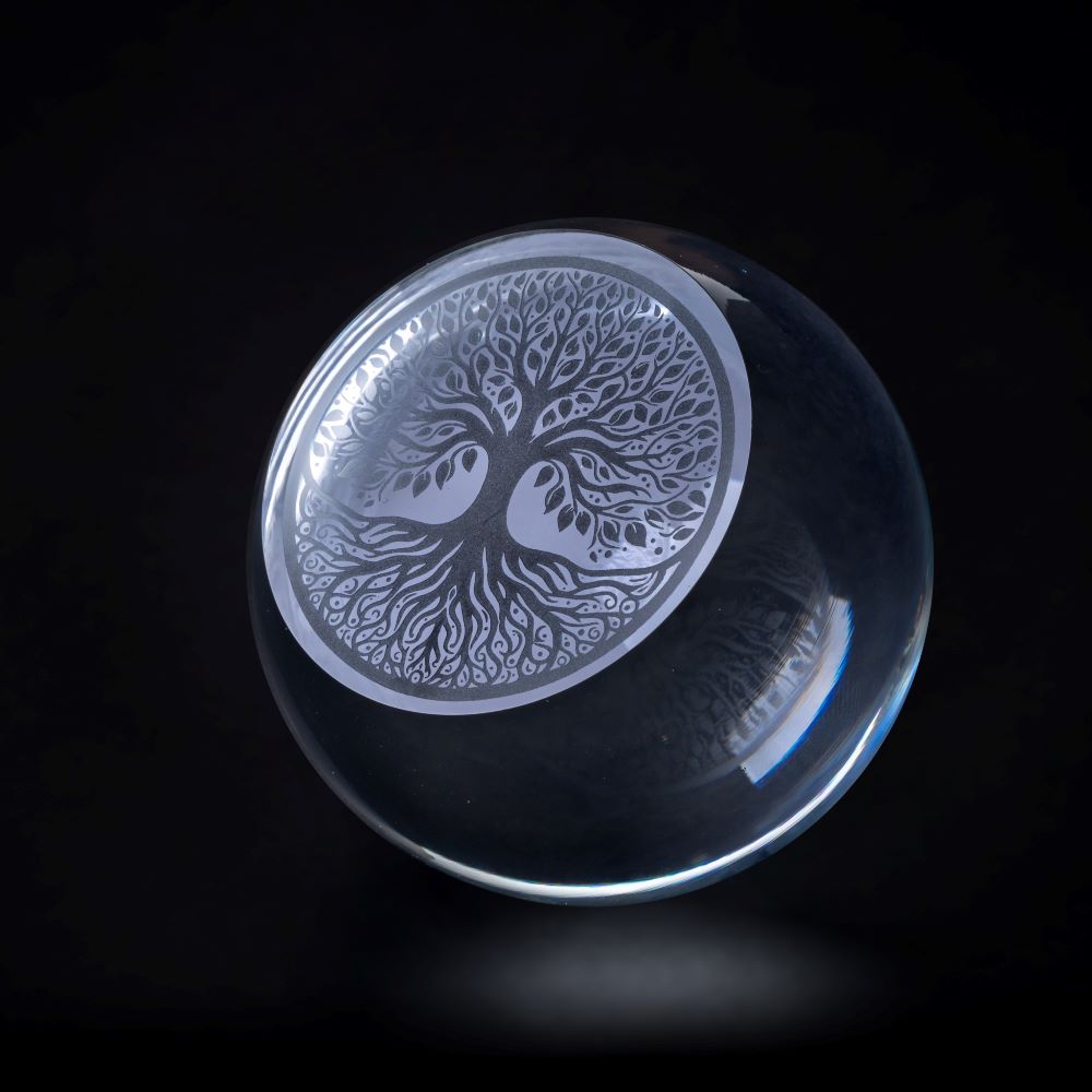 Skleněné těžítko Strom života