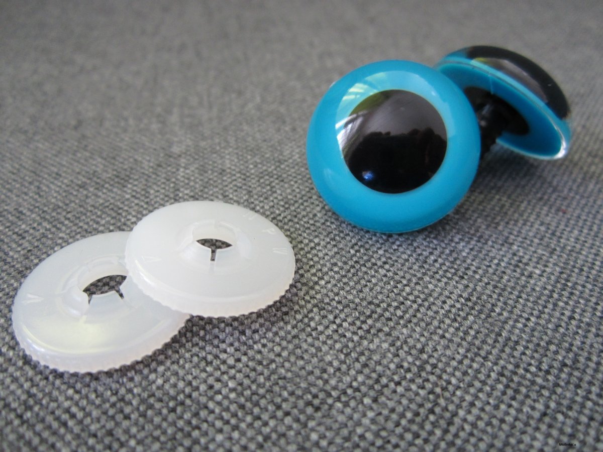 Bezpečnostní oči, modrá barva, 24mm 