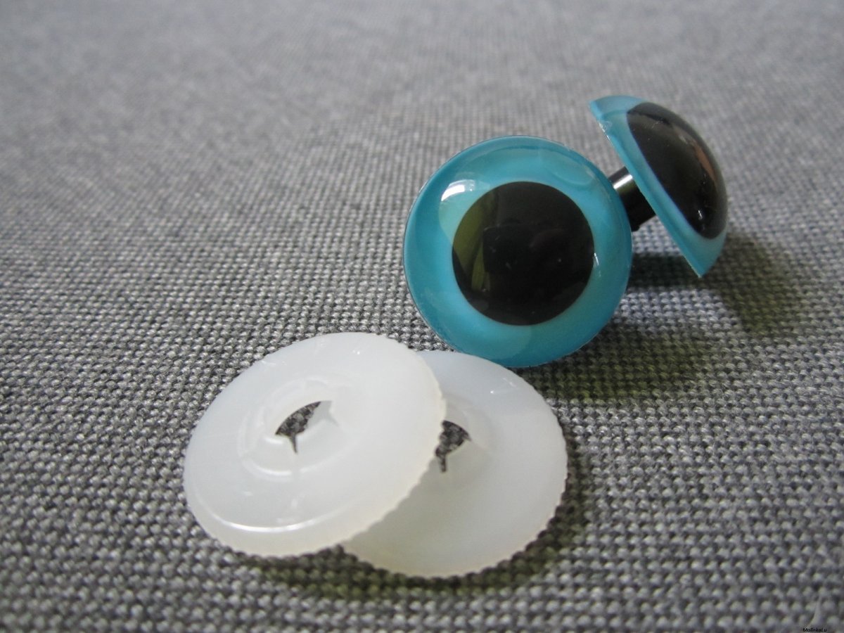 Bezpečnostní oči, modrá barva, 20mm 