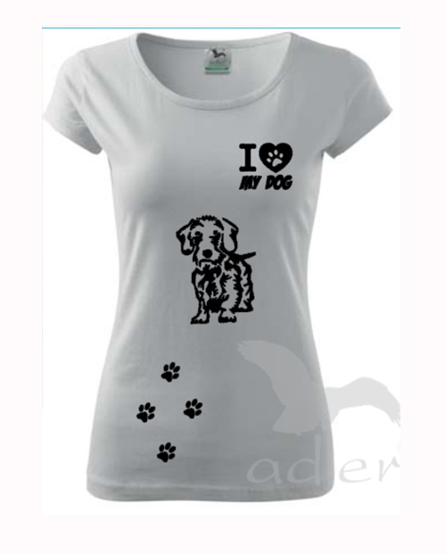 I love my dog - hrubosrstý jezevčík