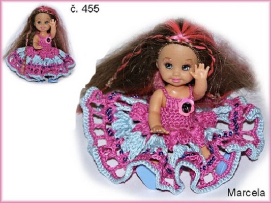 šaty panenky na shelly od panenky barbie