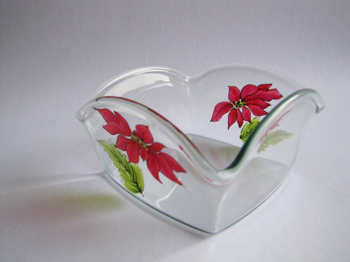 Vánoční hvězda - svícen nebo miska na oříšky. 