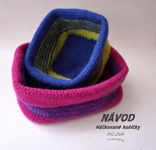 NÁVOD-HÁČKOVANÉ PLSTĚNÉ KOŠÍČKY- 2 velikosti č.84
