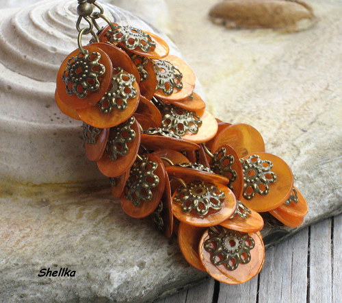 Náušnice penízkové s kaplíky 5