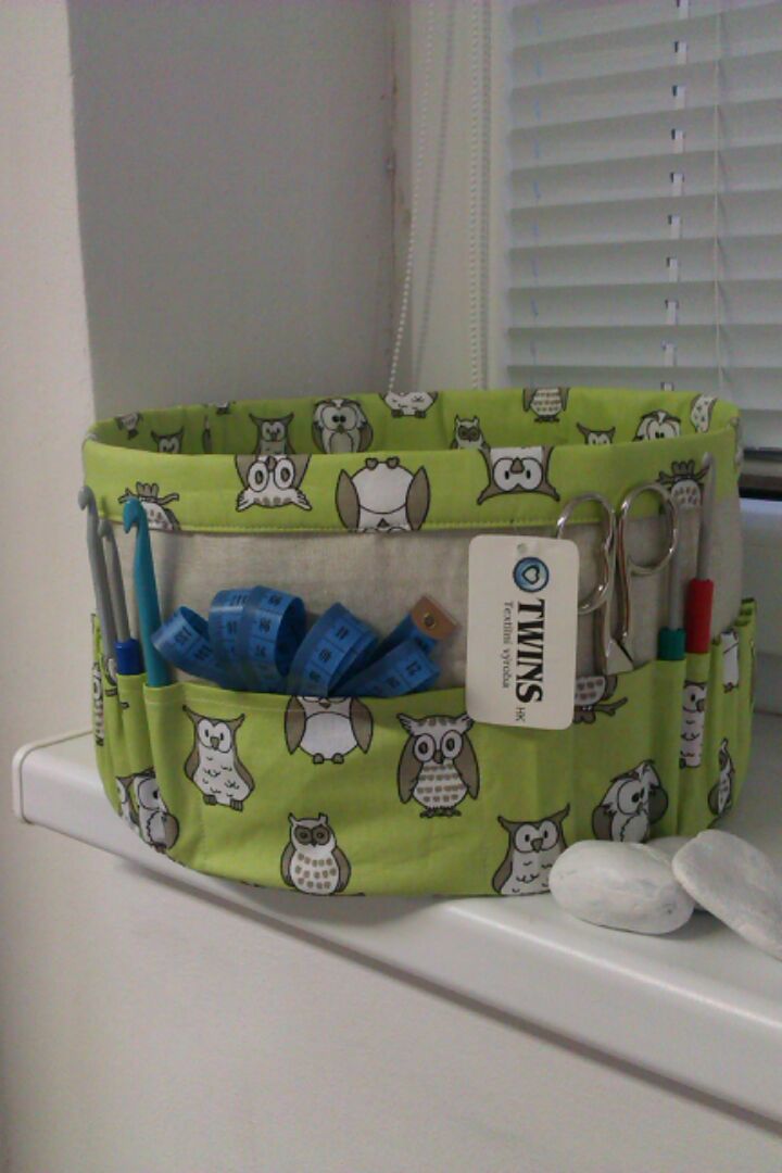 Látkový košík na klubíčka