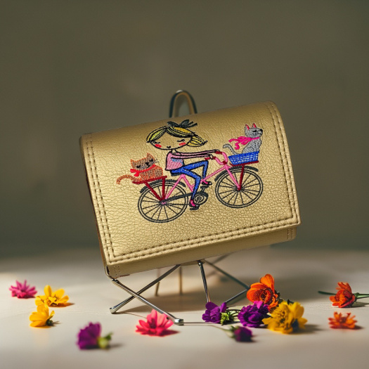 Peněženka panenka na kole