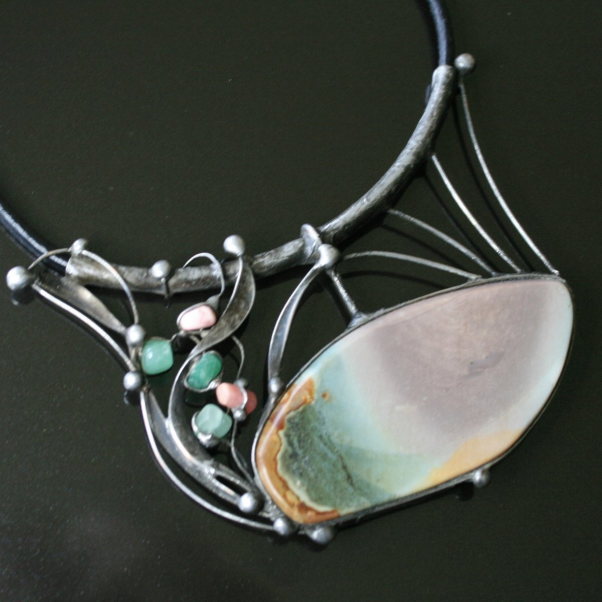 Velký náhrdelník - exkluzívní jaspis pestrý