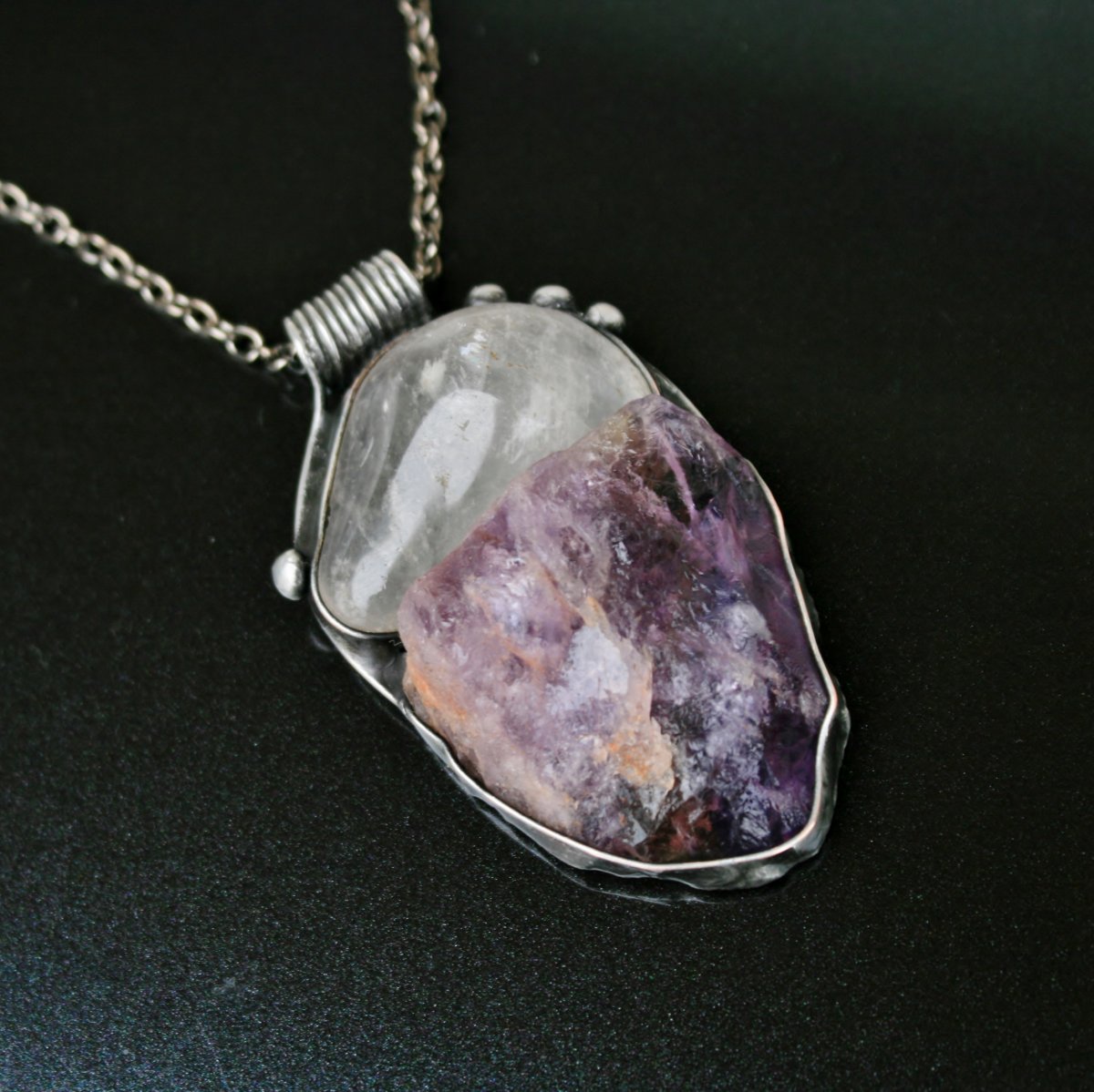 Dvojí síla - ametyst, křišťál