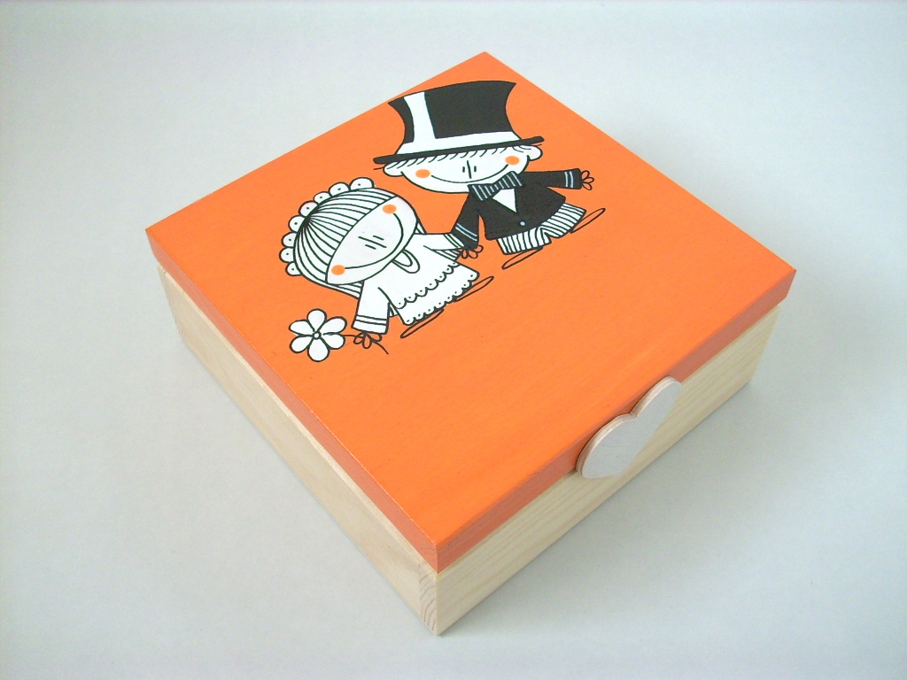 Svatební truhlička se jmény na přání...no.312