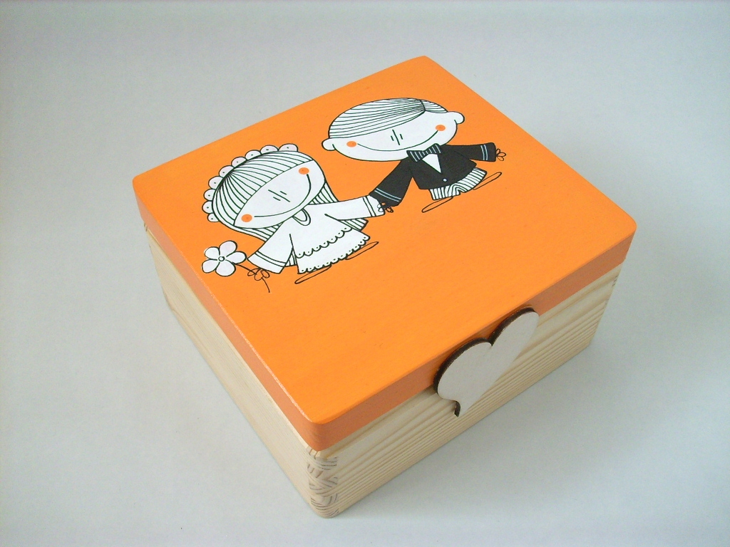 Velká svatební truhlička se jmény na přání..no.316