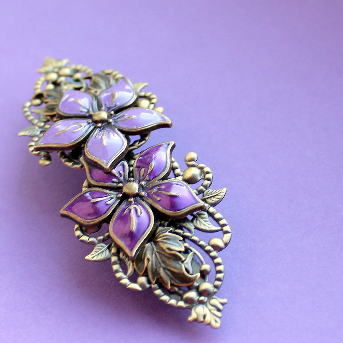Luxusní francouzská sponka s květy