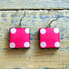 Náušky "Pink dot" no.32