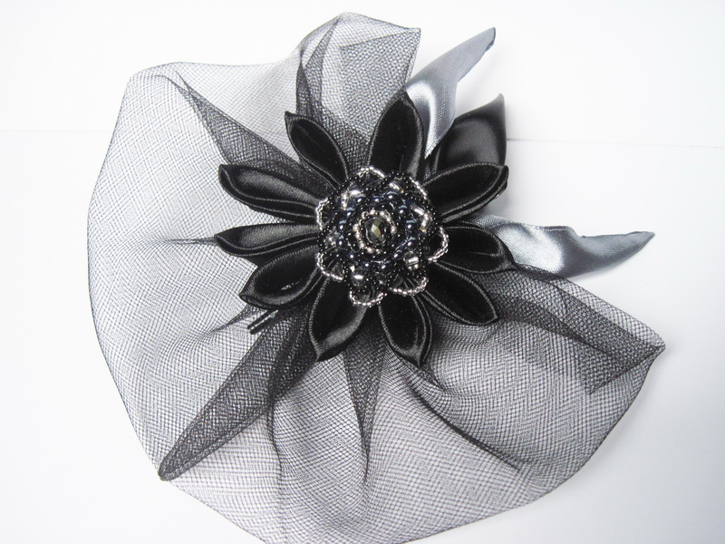 Černo-stříbrná spona