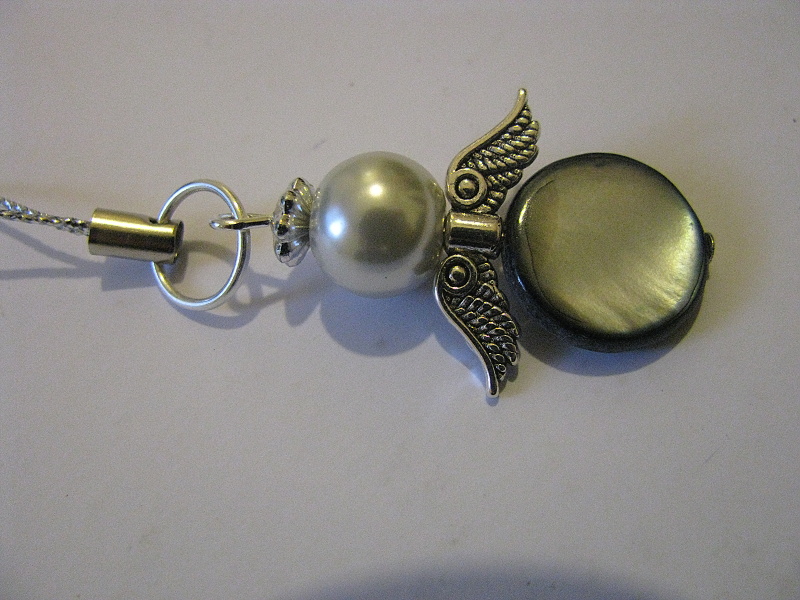 Přívěsek pro štěstí ,,anděl šedostříbrný''