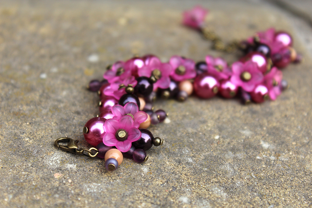 Náramek/cinkáček - "Když dozrávají jeřabiny"