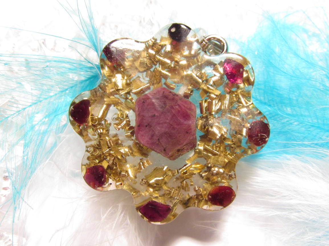 Orgonit Přívěsek - Pravý rubín & Granát 