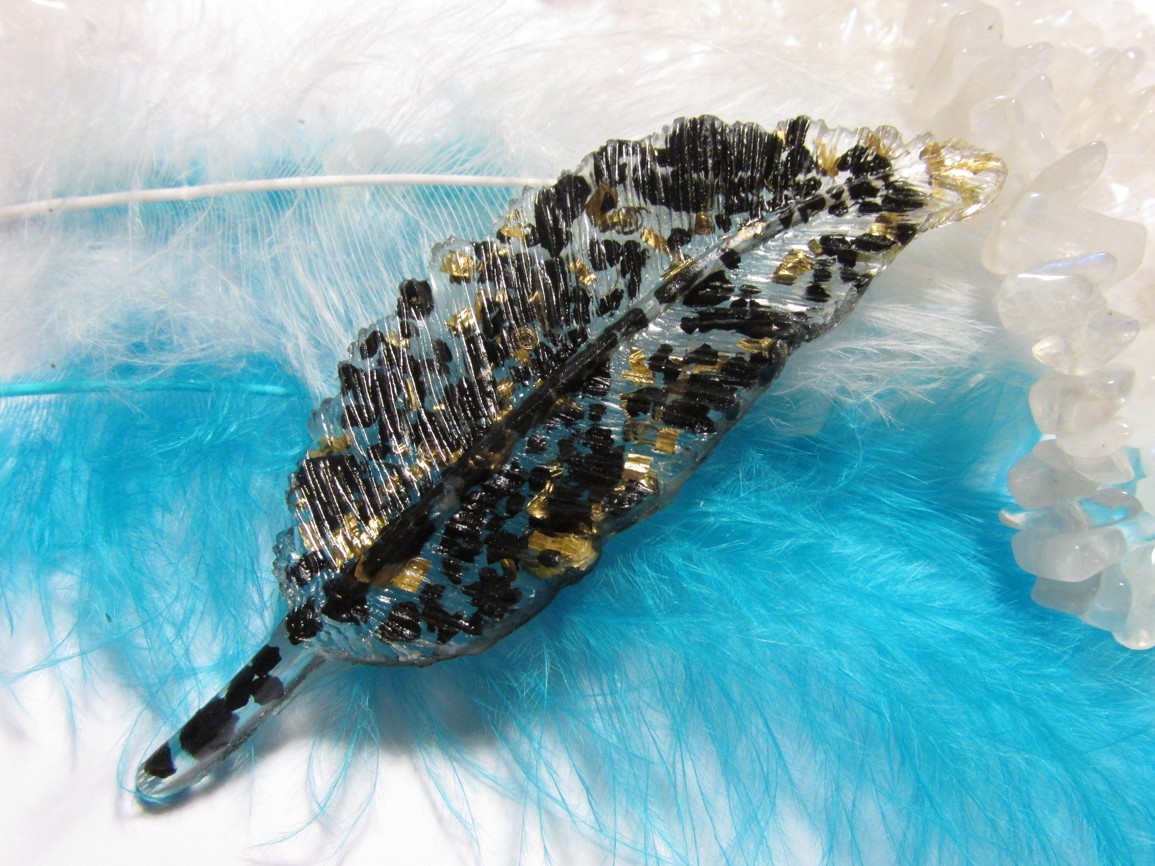 Orgonit na mobil - proti elektrosmogu - Šungit - peříčko