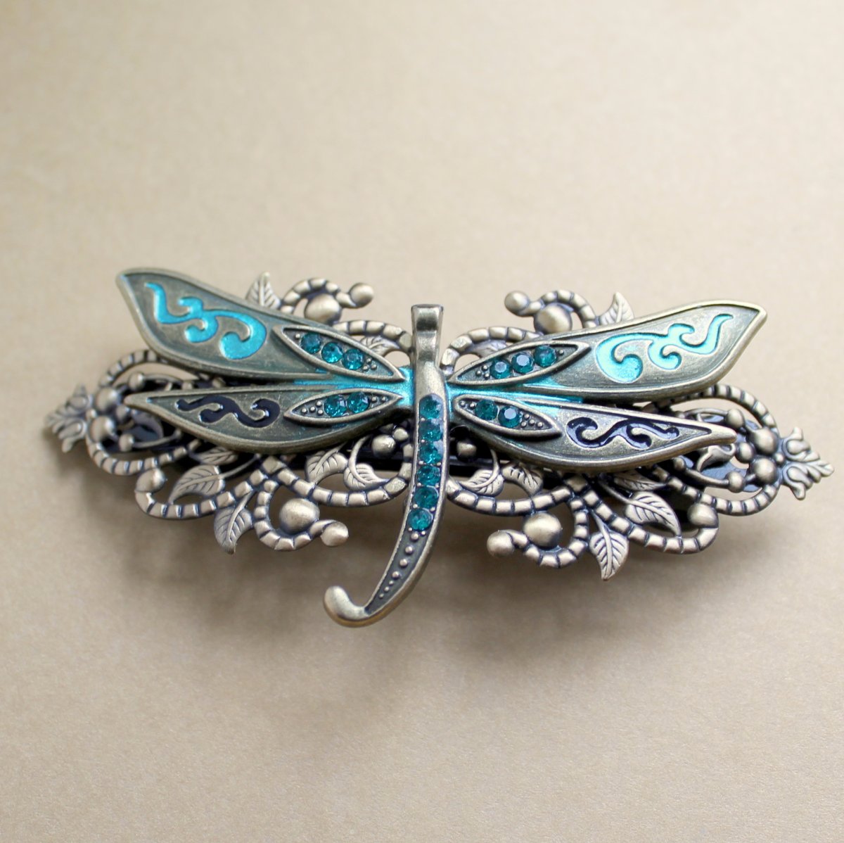 Luxusní francouzská sponka s vážkou