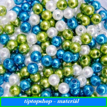 Voskované plast.perličky, MIX č.1, 4mm (200ks)