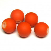 Perla matná 10 mm - oranžová- 5 ks