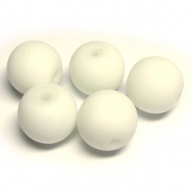 Perla matná 10 mm - bílá - 5 ks