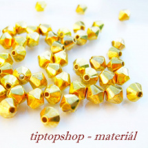 Zlaté akrylové korálky, 5x5mm (30ks)